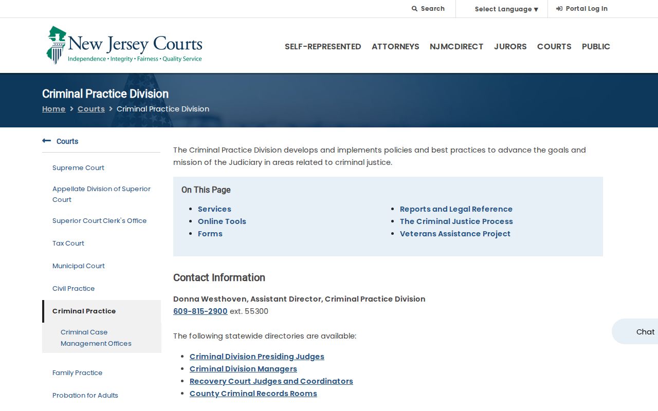 Middlesex County criminal history access through New Jersey Judiciary criminal tools