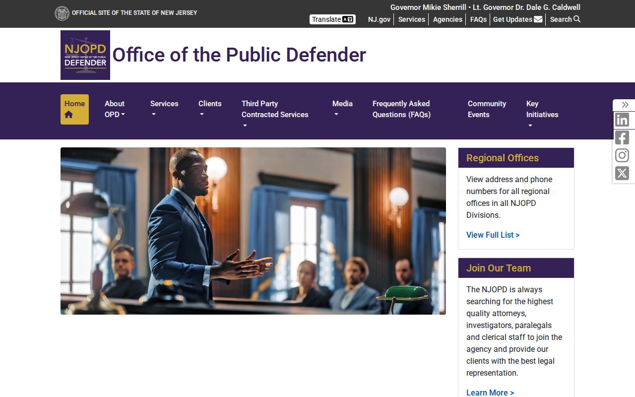 Middlesex County criminal case access through the New Jersey Public Defender